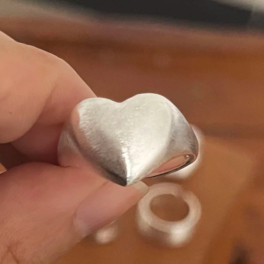 Bague Argent 925 Lune Minimaliste - Set Couple Fait Main Élégant