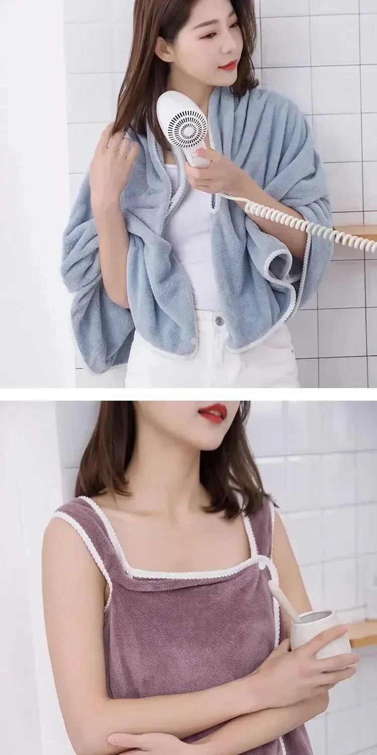 Serviette de Bain Portable Femme 140x85cm - Wrap Séchage Rapide Spa Plage Gym Yoga