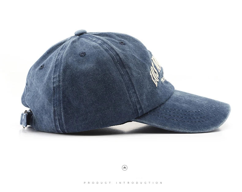 Casquette Baseball Coton Brodée Fashion - Snapback Rétro Ajustable Unisexe Casual