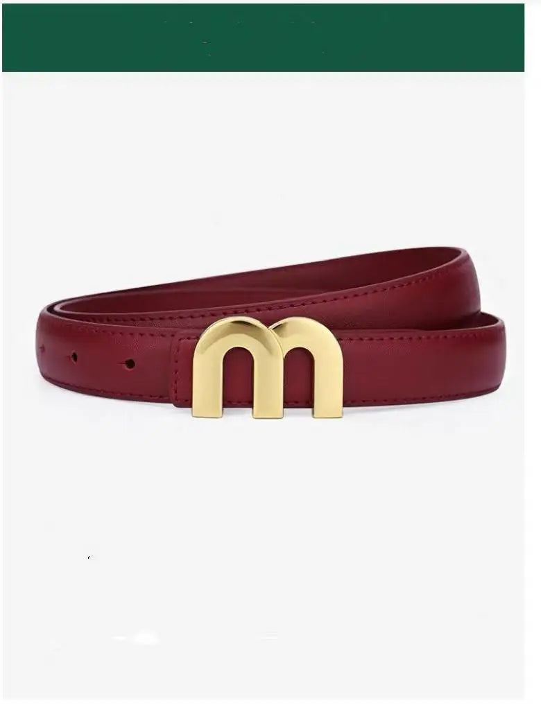 Ceinture Femme Cuir Boucle Dorée — Élégante Polyvalente FuturaTrend