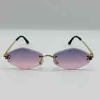 Luxury Polygonal Women's Sunglasses — Elegant Metal Rhombus UV400