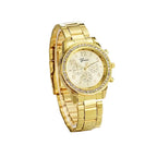 Coffret Bijoux Montre Femme Dorée 5 Pièces — Montre Quartz + Bague + Collier + Boucles d'Oreilles