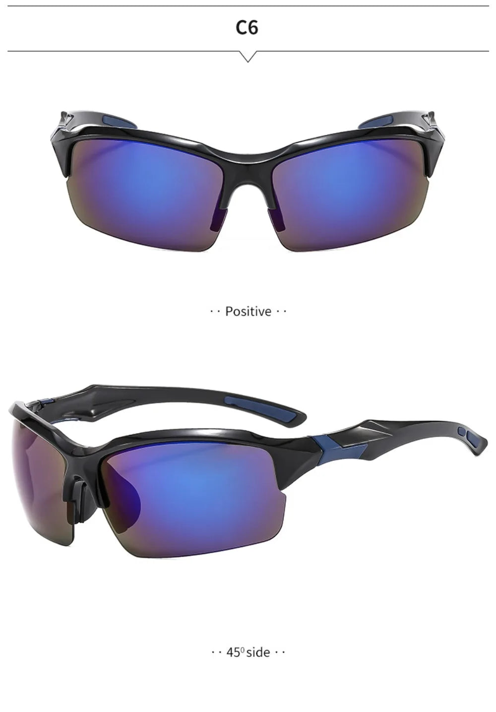 Lunettes de Soleil Sport Cyclisme Homme - Polarisées Légères Coupe-Vent