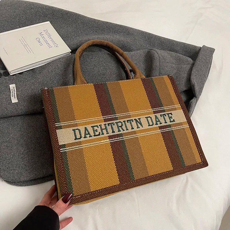 Sac de Plage Boho Fashion Grande Capacité - Tote Canvas Designer Été 2025