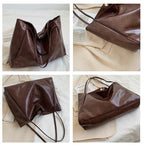 Bolso Tote de Mujer de Gran Capacidad - Cuero Suave de Hombro Retro 2026