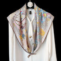 100% Double-Sided Silk Square Scarf 35x35cm — Premium FuturaTrend