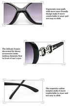 Gafas de sol retro cuadradas para mujer - Diseño de estrella de lujo UV400