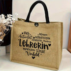 Sac Tote Lin Léger Chic Plage Voyage Shopping - Cadeau Écologique Réutilisable