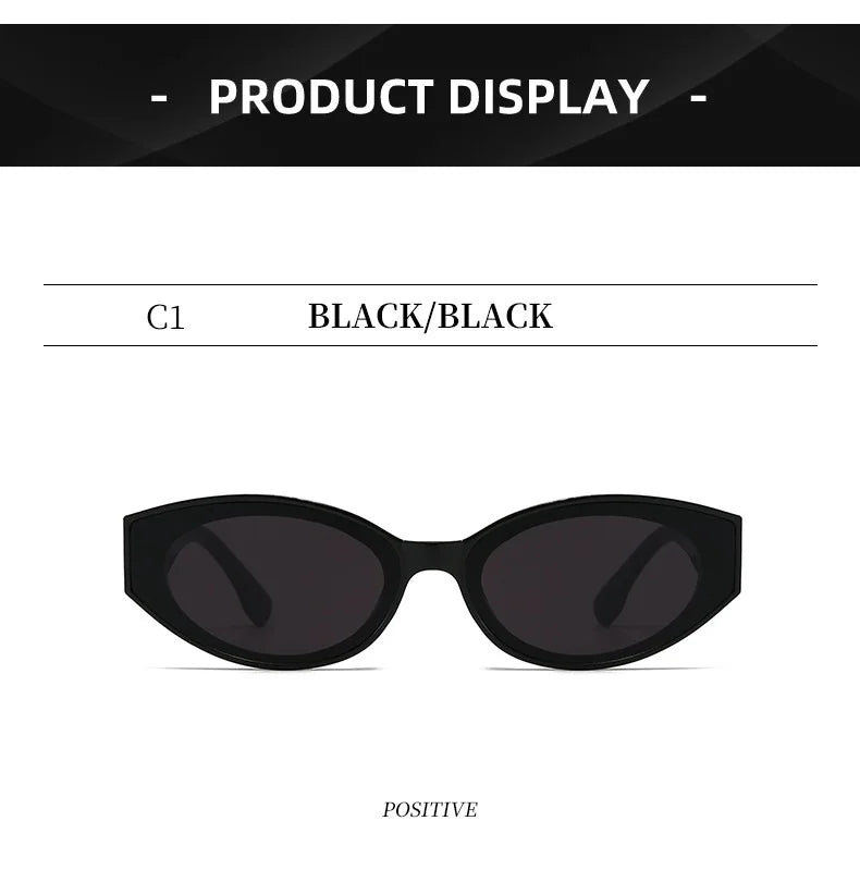 Unisex Glamour Sonnenbrille Oval - Minimalistische Mode UV400