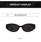 Unisex Glamour Sonnenbrille Oval - Minimalistische Mode UV400