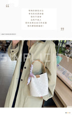 Bolso de hombro de cuero para mujer - Tote grande clásico de lujo