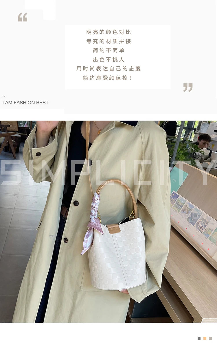 Bolso de hombro de cuero para mujer - Tote grande clásico de lujo