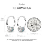 Pendientes de aro con cristales en plata de ley 925: un diseño elegante para mujer.