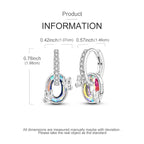 Pendientes de aro con cristales en plata de ley 925: un diseño elegante para mujer.