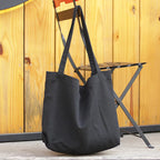 Sac de Plage Tote Canvas Minimaliste Grande Capacité — Couleur Unie FuturaTrend