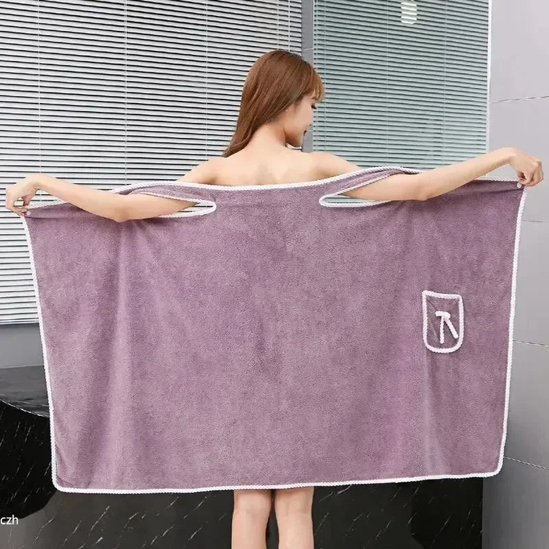 Serviette de Bain Portable Femme 140x85cm - Wrap Séchage Rapide Spa Plage Gym Yoga