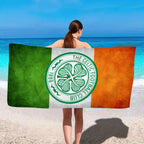 Serviette de Plage Football Club Logo - Microfibre Absorbante Séchage Rapide Sport