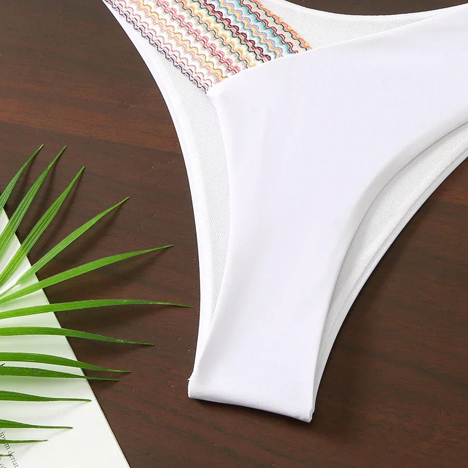 Bikini Sexy 2026 Femme Halter Thong Taille Haute - Maillot de Bain Brésilien Deux Pièces