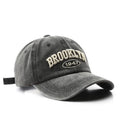 Gorra de béisbol de algodón con el alfabeto de Brooklyn - Unisex ajustable estilo vaquero para exteriores