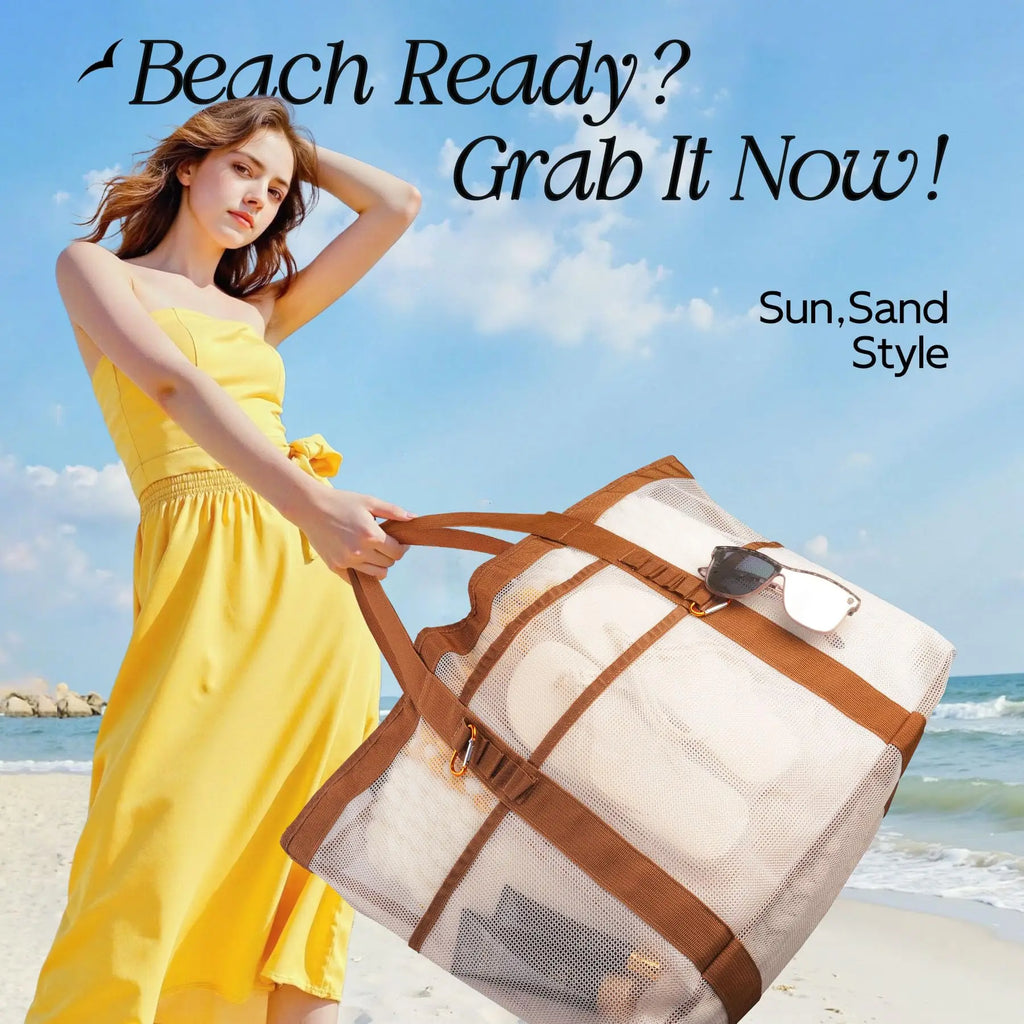 Sac de Plage Tote Grande Capacité - Voyage Piscine Vacances Outdoor Unisexe