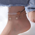 Bohemian Beaded Anklet - Embroidered Foot Jewelry