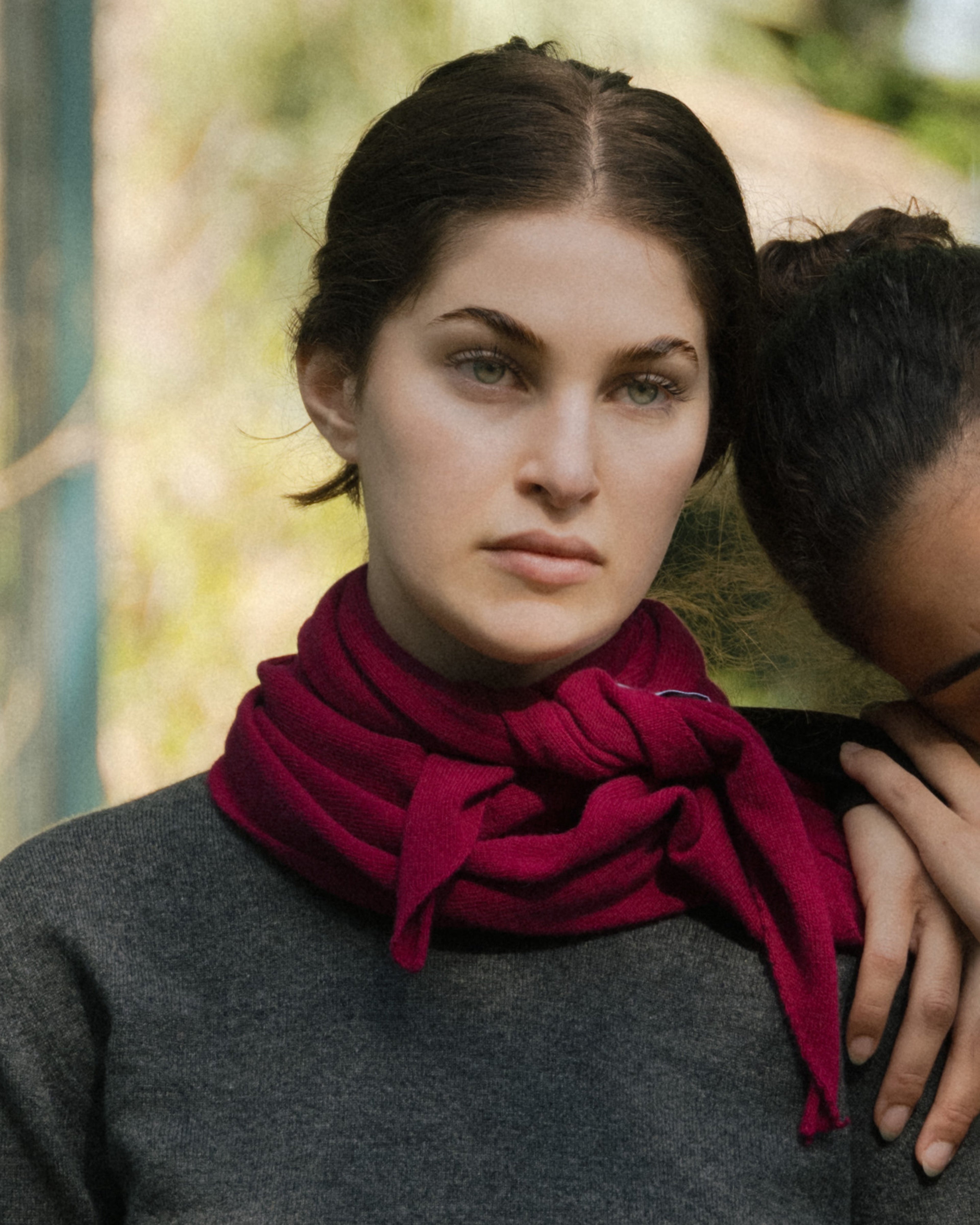 Cashmere Mix Triangle Scarf-0
