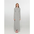 "Spring Muse" Merino Wool / Exquisite Polo Collar Waist-cinching Knit A-line Dress for Women-1