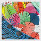 Foulard Carré Soie Twill Motif Plume 90cm — Légèreté Luxury FuturaTrend