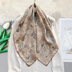 100% Double-Sided Silk Square Scarf 35x35cm — Premium FuturaTrend
