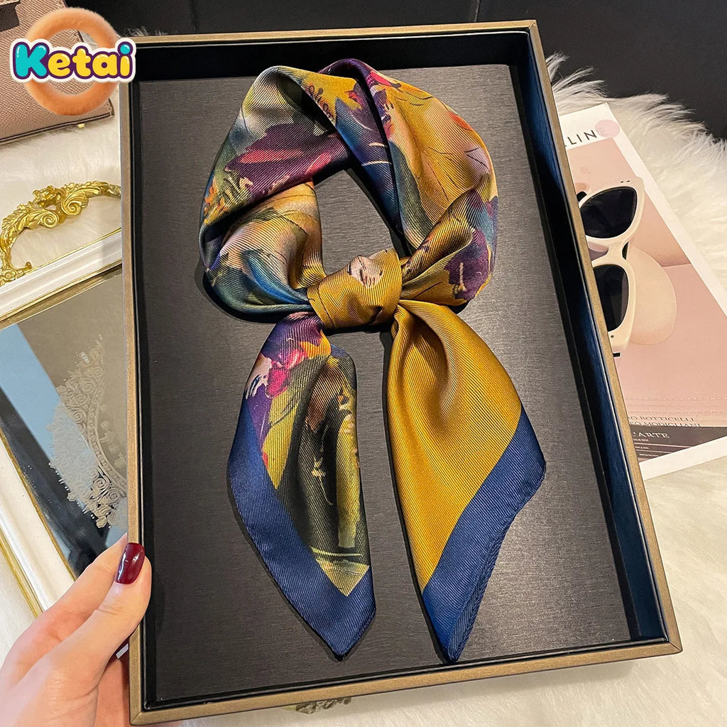 Foulard Carré Soie 90x90cm — Collection Signature FuturaTrend