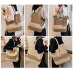 Sac de Plage Tote Tressé Femme — Grande Capacité Été FuturaTrend