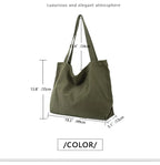 Sac de Plage Tote Canvas Minimaliste Grande Capacité — Couleur Unie FuturaTrend