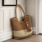 Sac de Plage Tote Tressé Femme — Grande Capacité Été FuturaTrend