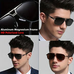 Lunettes de Soleil Homme Pilote Gradient — Anti-Reflet UV400 Grande Monture