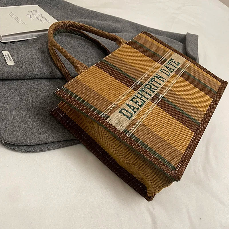 Sac de Plage Boho Fashion Grande Capacité - Tote Canvas Designer Été 2025