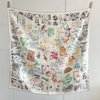 Foulard Carré Soie 100% Grand Format 88cm — Châle Écharpe Luxury Femme