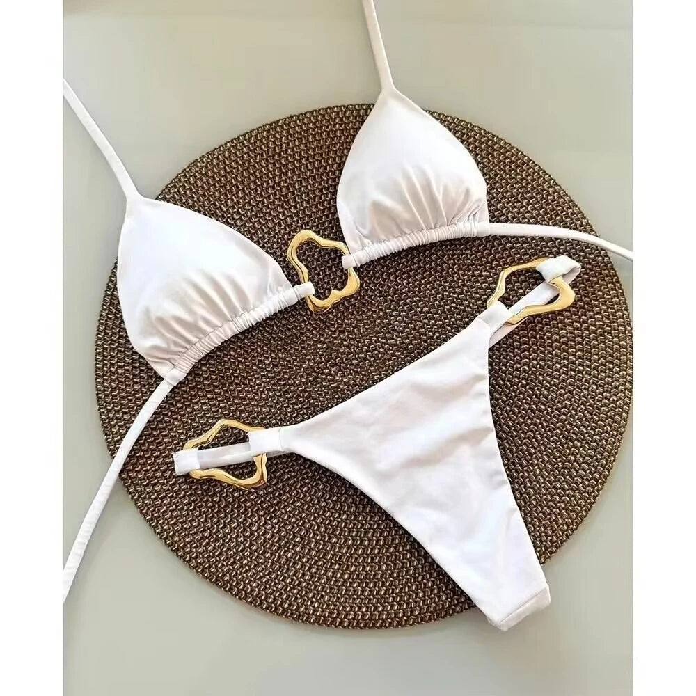 Micro Bikini Sexy Femme Push-Up - Maillot de Bain Brésilien Deux Pièces Plage