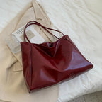 Bolso Tote de Mujer de Gran Capacidad - Cuero Suave de Hombro Retro 2026