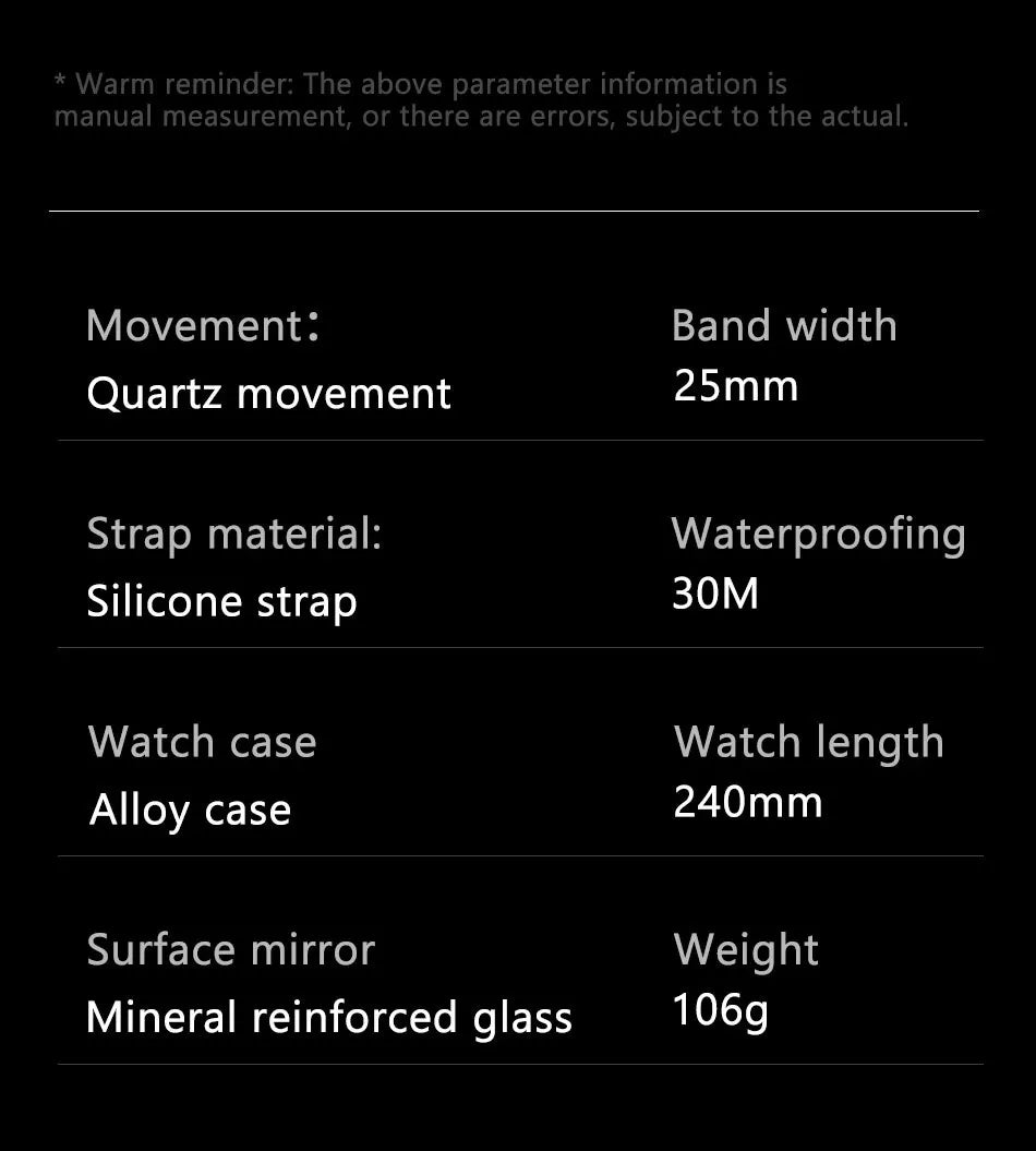 Montre Homme Sport Chronographe Waterproof — Quartz Multifonction 3ATM