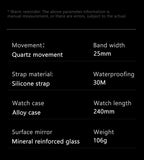 Montre Homme Sport Chronographe Waterproof — Quartz Multifonction 3ATM