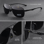 Lunettes de Soleil Homme Polarisées Aluminium — UV400 HD Premium