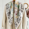 Foulard Carré Soie 100% Grand Format 88cm — Châle Écharpe Luxury Femme