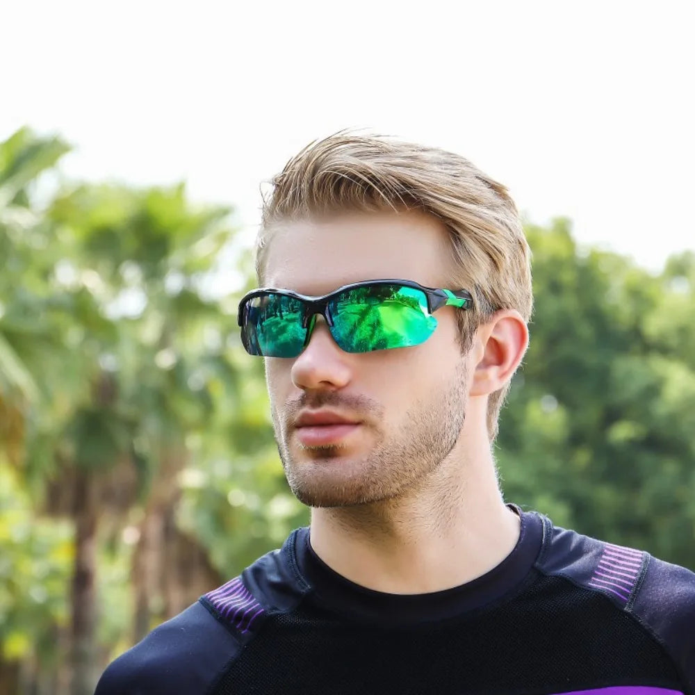 Lunettes de Soleil Sport Cyclisme Homme - Polarisées Légères Coupe-Vent