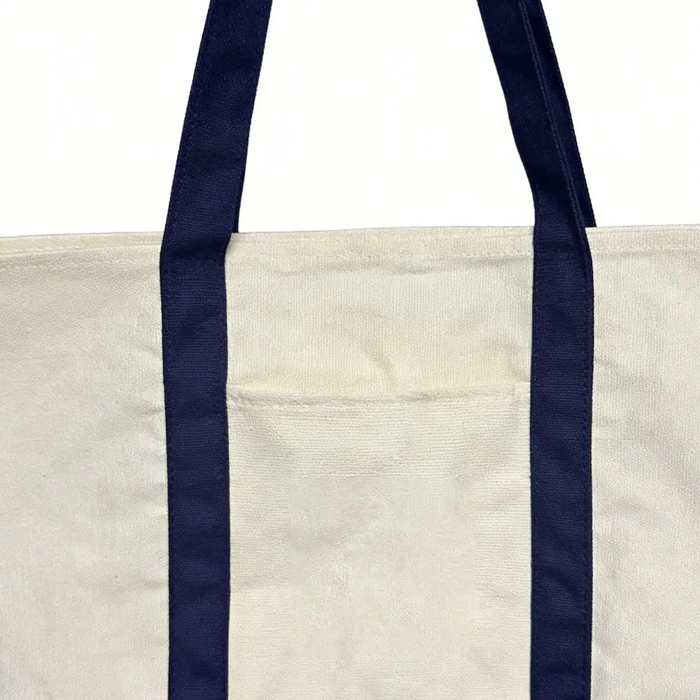 Grand Sac Tote Canvas Femme Réutilisable - Broderie Plage Voyage Gym Shopping