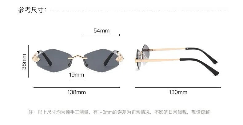 Luxury Polygonal Women's Sunglasses — Elegant Metal Rhombus UV400