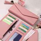 Billetera de mujer de cuero larga - Clutch tarjetero multifunción FuturaTrend