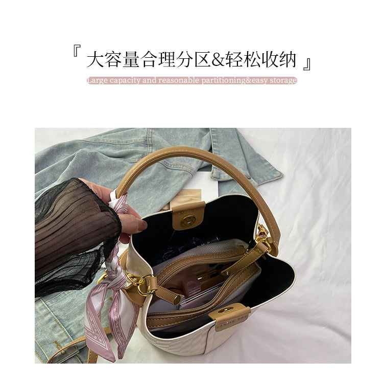 Bolso de hombro de cuero para mujer - Tote grande clásico de lujo