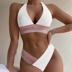 Bikini sexy 2026 para mujer, estilo halter, tanga y cintura alta - Traje de baño brasileño de dos piezas
