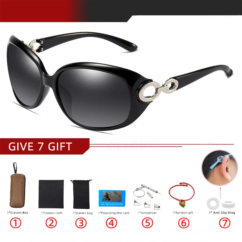 Lunettes de Soleil Polarisées Femme Luxury - Design Vintage