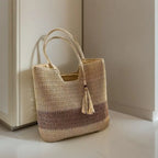 Sac de Plage Tote Tressé Femme — Grande Capacité Été FuturaTrend